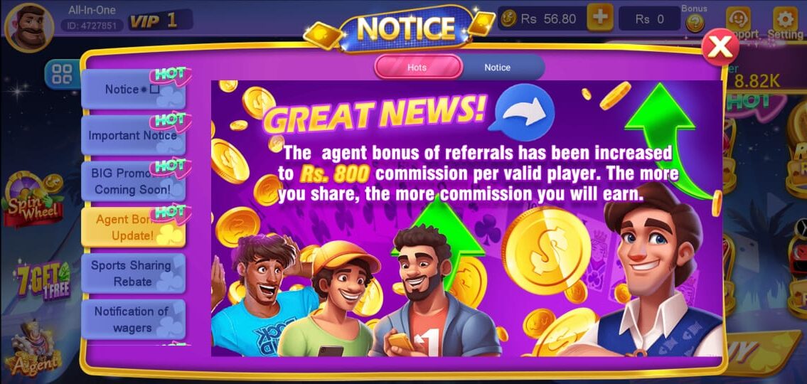 3 Patti Best Agent Bonus