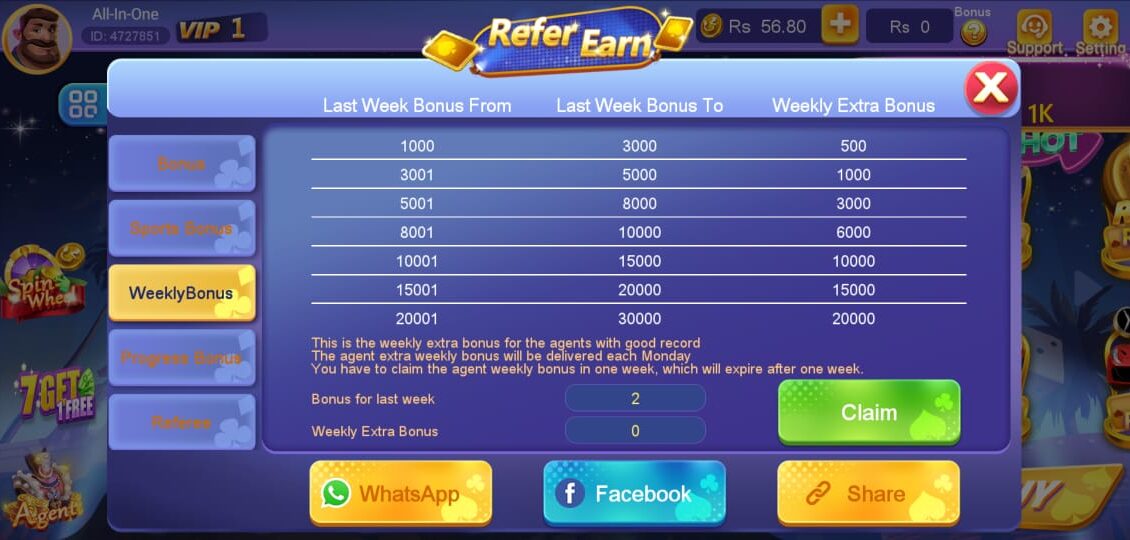 3 Patti Best Weekly Bonus Banner